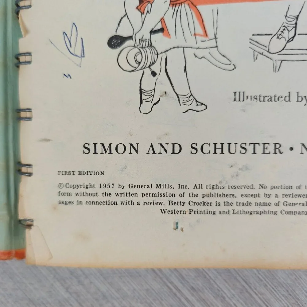 Vintage Betty Crocker Cookbook for Boys and Girls First Edition 1957